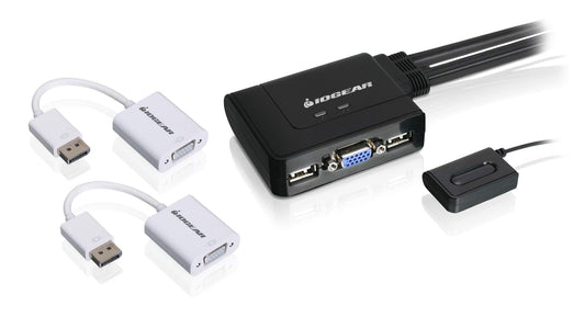 IOGEAR 2-Port VGA and DisplayPort KVM Switch Kit GCS22DPKIT