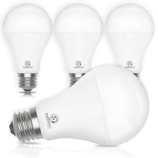 4 Pack 150 Watt Equivalent LED Light Bulb, Super Bright A21 Light Bulb, Daylight 5000K, 2600 High Lumens LED Bulb, Non-Dimmable, E26 Base, UL Listed