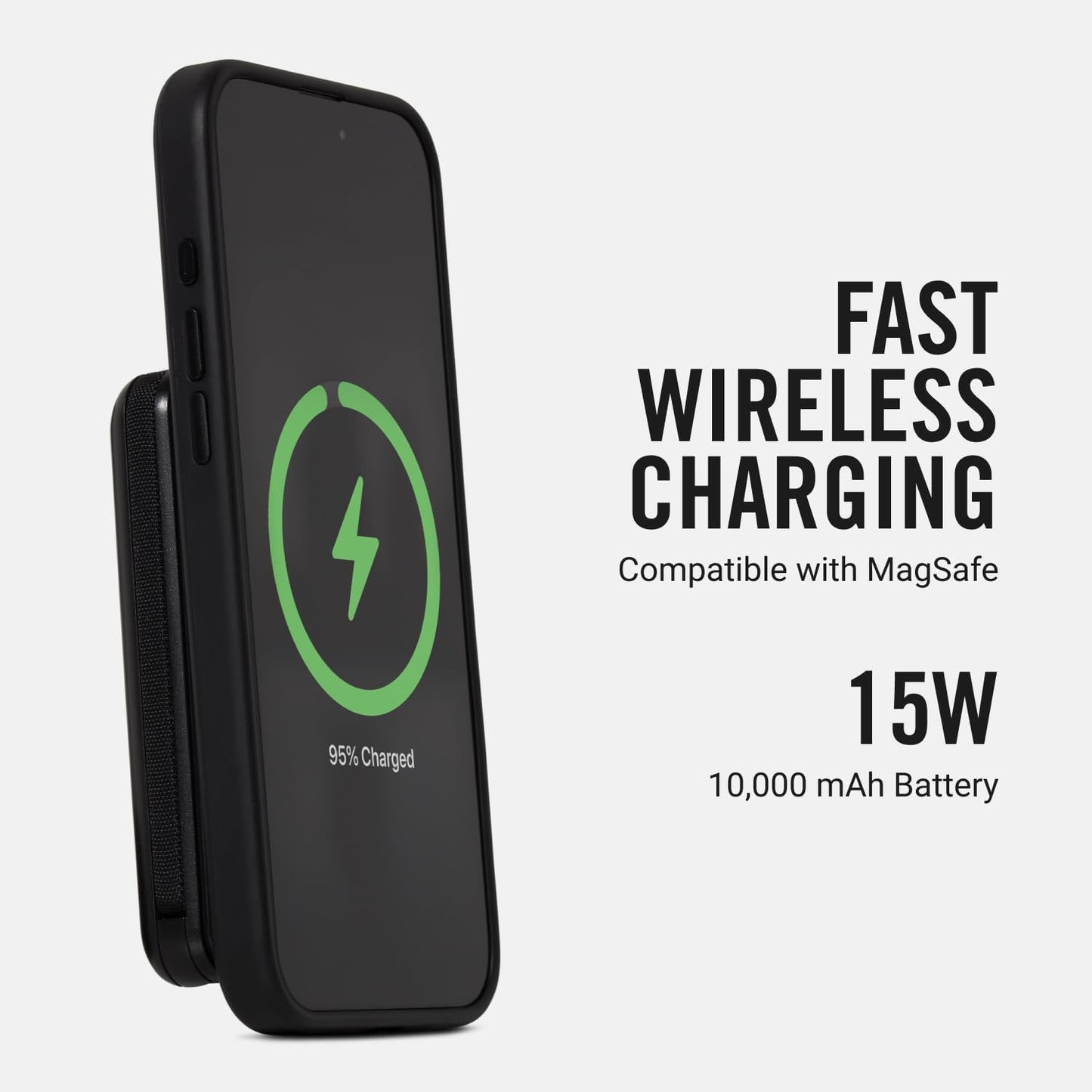 Ridge Magnetic Power Bank Battery Pack 10,000mAh - Fast Charging, Compatible with MagSafe - Portable Charger Powerbank - with Built in Cables