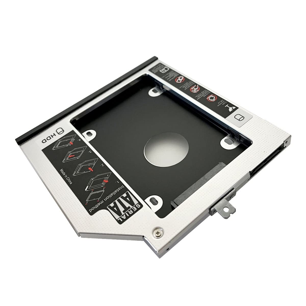 DY-tech 2nd HDD SSD Hard Drive Enclosure Caddy for Lenovo Thinkpad T440p T540p t540 w540 W540p W541 with Faceplate Bezel and Mounting Bracket