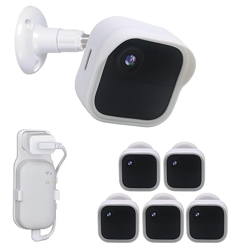 Blink Outdoor 4 Camera Wall Mount, 5 Pack Weatherproof Protective Housing and 360 Degree Adjustable with Blink Sync Module Outlet Mount for Blink