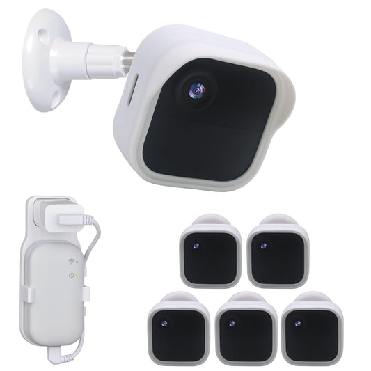 Blink Outdoor 4 Camera Wall Mount, 5 Pack Weatherproof Protective Housing and 360 Degree Adjustable with Blink Sync Module Outlet Mount for Blink