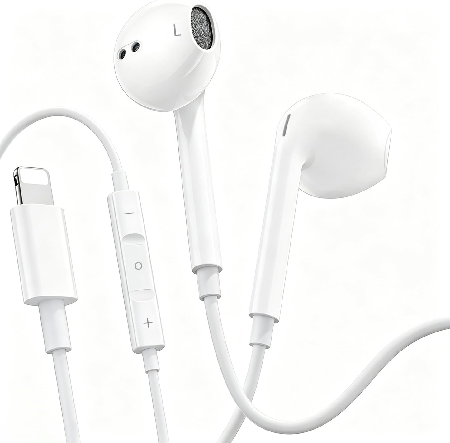 1Pack Earbuds for iPhone Headphones Lighning Plug Wired Earphones in-Ear