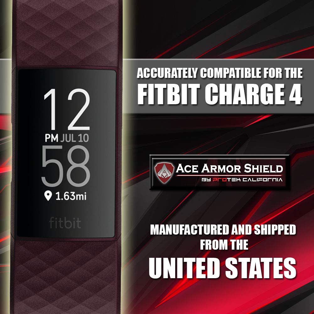 ACE ARMOR SHIELD Premium Screen Protectors for the Fitbit Charge 3 and Charge 4 (CHARGE 3 & 4)