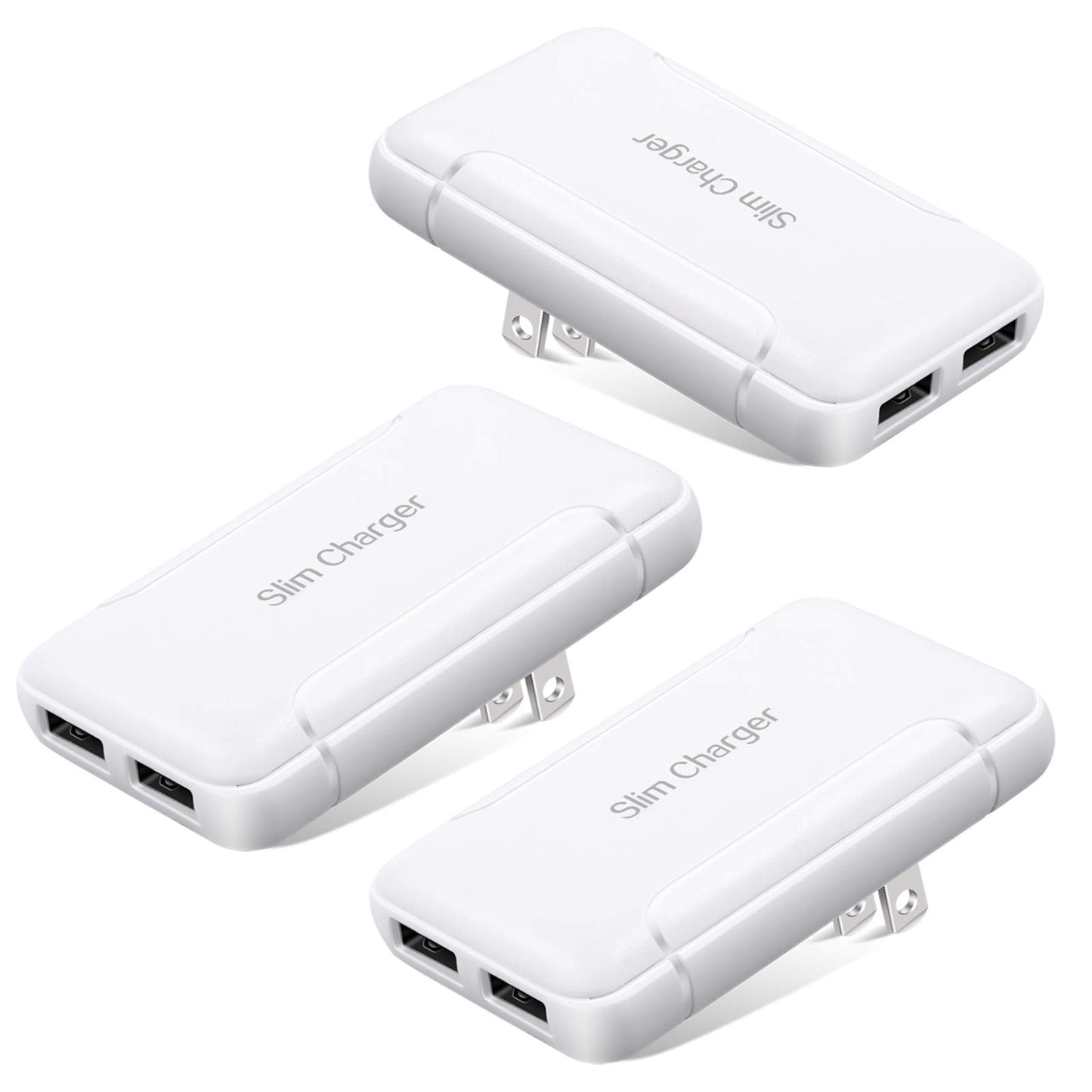 USB Charger Plug, Excgood Ultra Compact USB Wall Charger Foldable Wall Plug Compatible with Home Camera, iPhone 16 15 14 13 Pro Max/12/11/Xr/Xs/X
