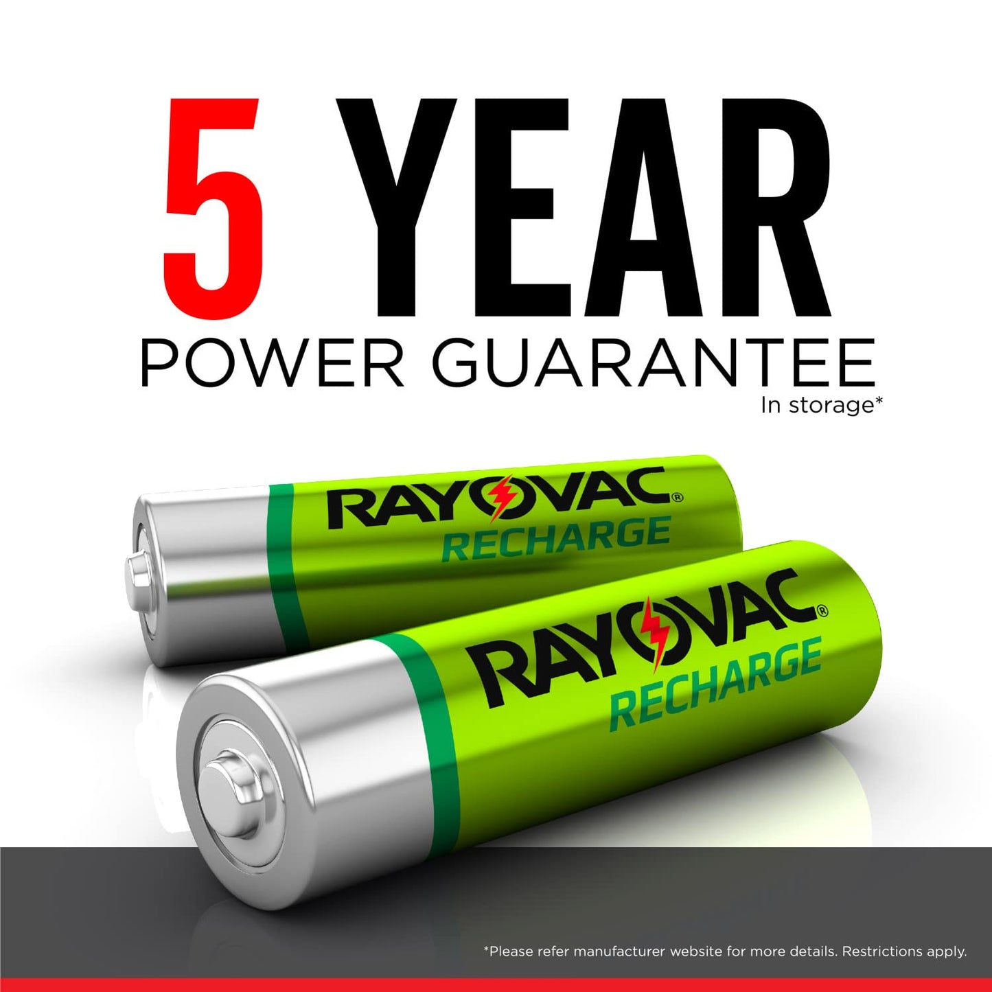 Rayovac Rechargeable AA Batteries (8 Pack), NiMH Double A Rechargeable Batteries