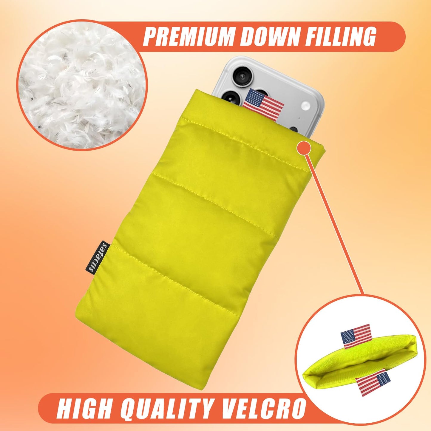 SAFACUS Thermal Phone Case Prevent OVERHEATING in The Sun, Cellphone Pouch for Camping Prevents Freezing, Extends Battery Life, Outdoor Warm Cover