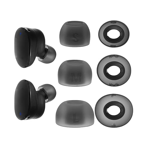 Replacement Earbuds Tips for JBL Tune Buds/JBL Tune Buds 2, Silicone Eartips, 3 Pairs (S/M/L) Black
