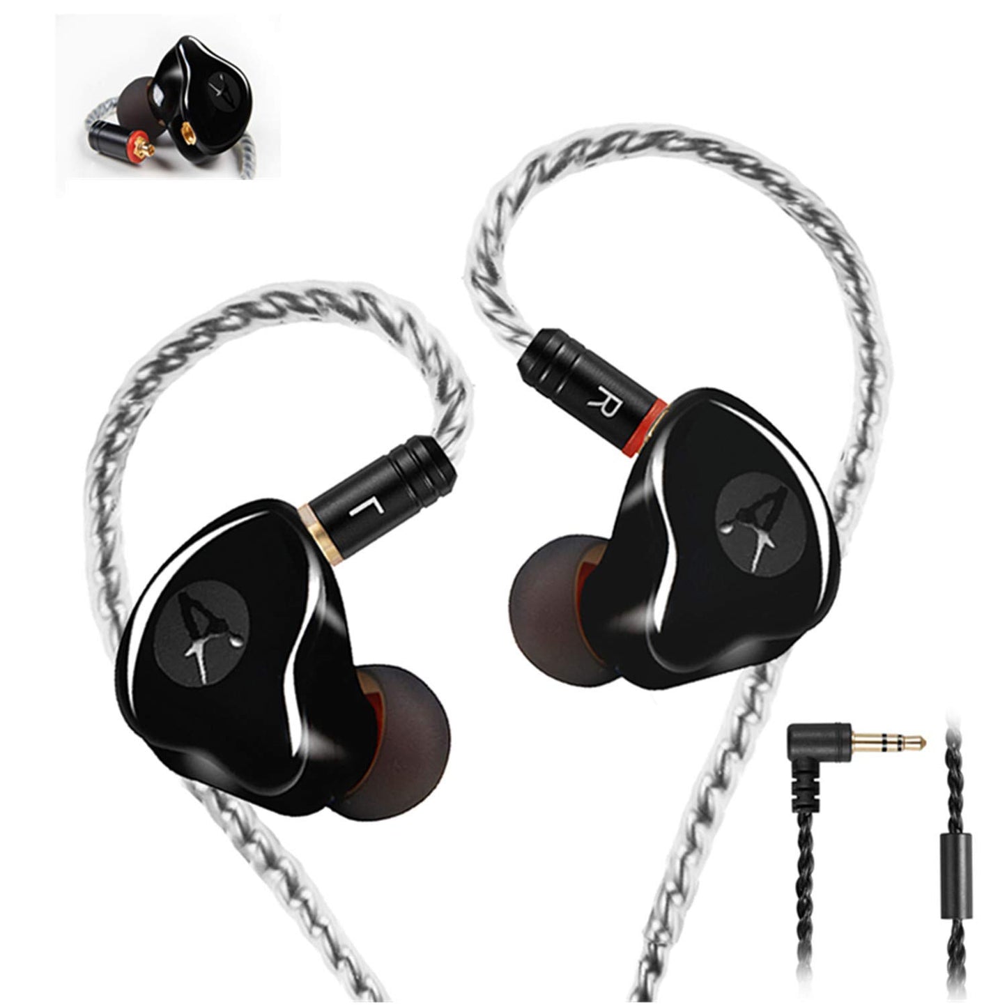 in-Ear Monitors in Ear Headphone Earbuds Wired Earphone Dual Drivers Headphone with MMCX Detachable Cables,Noise-Isolating Comfort Earbud…