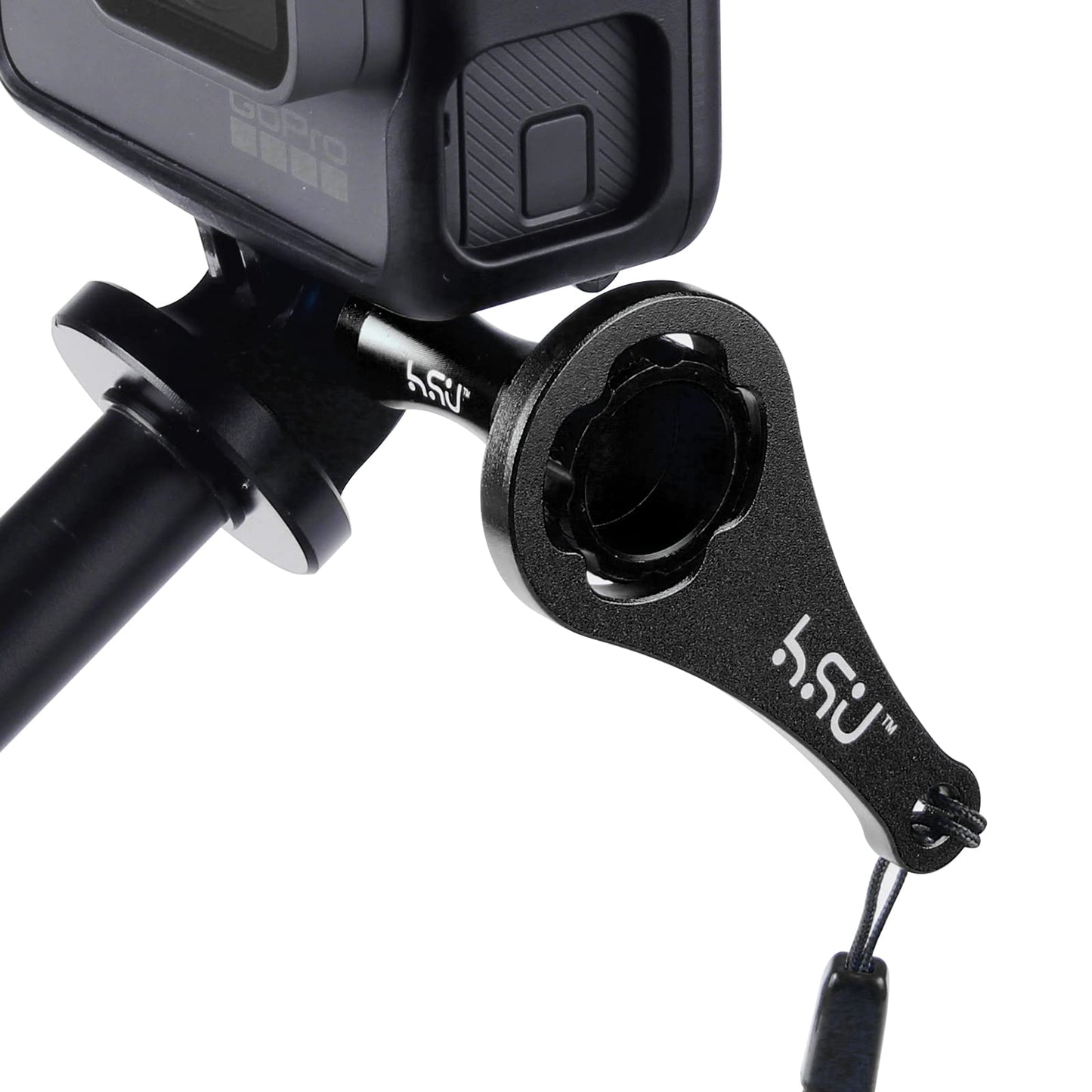 HSU Aluminum Thumbscrew Set + Wrench for Gopro Hero 13, 12, 11, 10, 9, 8, 7, 6, 5, 4, 3, AKASO Campark and Other Action Cameras (Black,3Pcs)