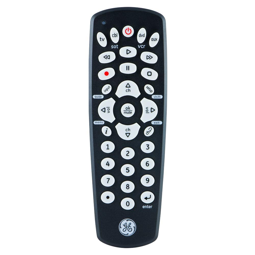 GE Universal Remote Control for Samsung, Vizio, LG, Sony, Sharp, Roku, Apple TV, TCL, Panasonic, Smart TVs, Streaming Players, Blu-ray, DVD, 4-Device