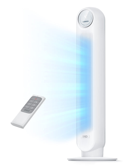 DREO Tower Fan for Bedroom, 28ft/s Velocity, Ultra Quiet Fan, 8 Speeds