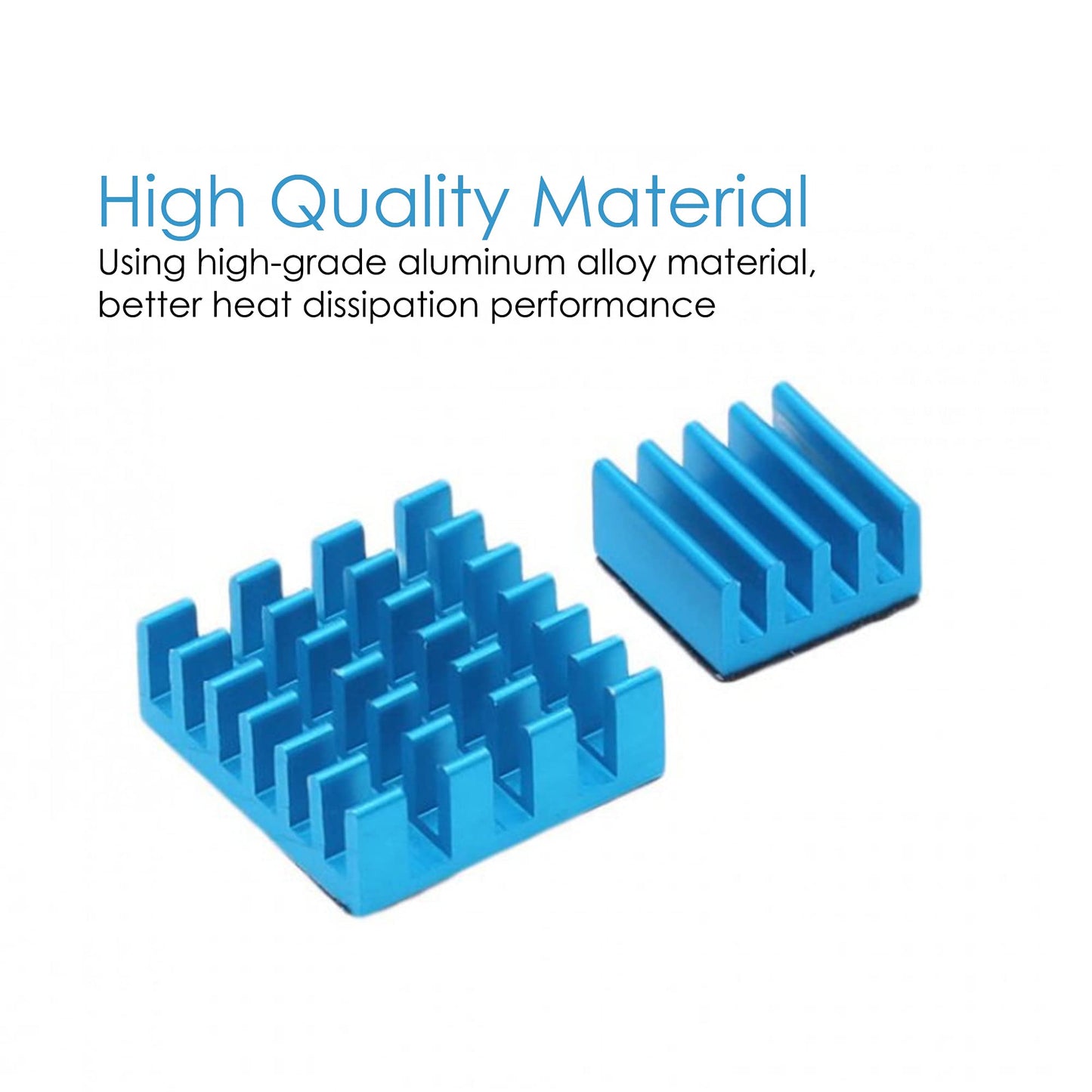 MazerPi 100 Pcs Heatsinks (Multi-Size&Multi-Color), Heatsink Kit with 3M 8810 Conductive Adhesive Tape Aluminum Heat Sink Copper Heat Sinks Cooler