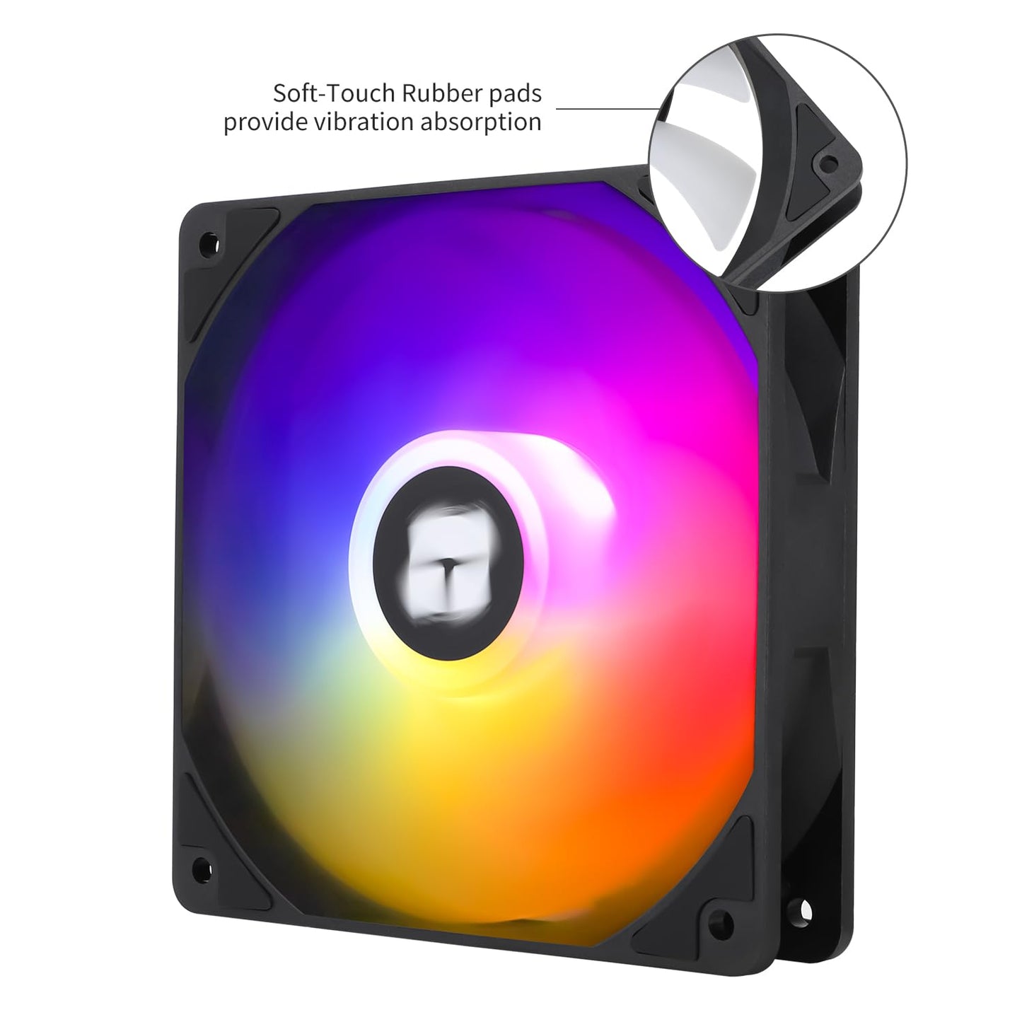 Thermalrlght TL-C12C-S CPU Fan 120mm ARGB Case Cooler Fan, 4pin PWM Silent Computer Fan with S-FDB Bearing Included, up to 1550RPM Cooling Fan