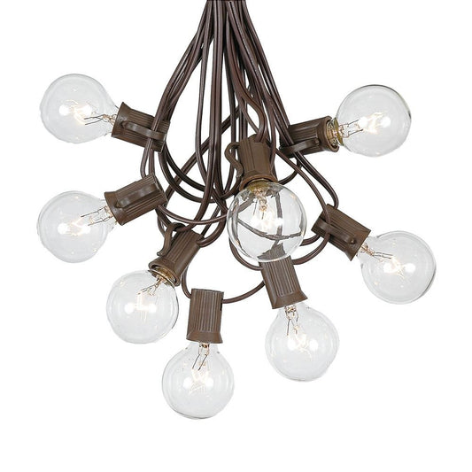 G40 Patio String Lights with 125 Clear Globe Bulbs - Hanging Garden String Lights - Vintage Backyard Patio Lights - Outdoor String Lights - Market