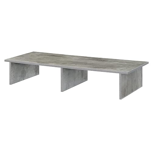 Convenience Concepts Designs2Go Wide TV Riser 42", for TVs up to 46" - Contemporary TV or Computer Riser for Living Room, Modern Office, Den, Faux