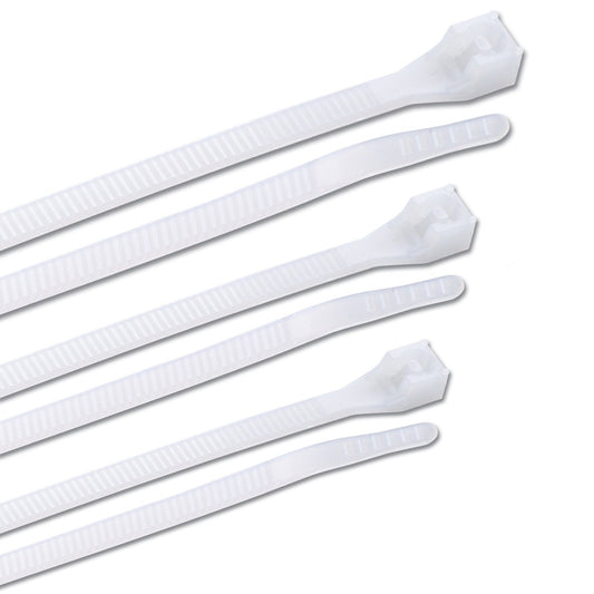 Gardner Bender 50098N Assorted Cable Ties, 4, 6, and 8 inch, 18 and 45 lb, Electrical Wire and Cord Management, Nylon Zip Tie, Reusable Container, 500
