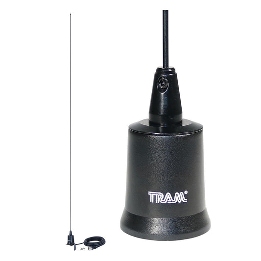 Tram Tunable 144MHz-174MHz Tunable VHF 3dBd Gain Trunk or Hole Mount Antenna Kit with PL-259 Connector