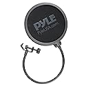 Pyle Pop Filter for Microphone, Replacement Part for Mic Model PDMIK120, Adjustable Clamp, Improves Quality