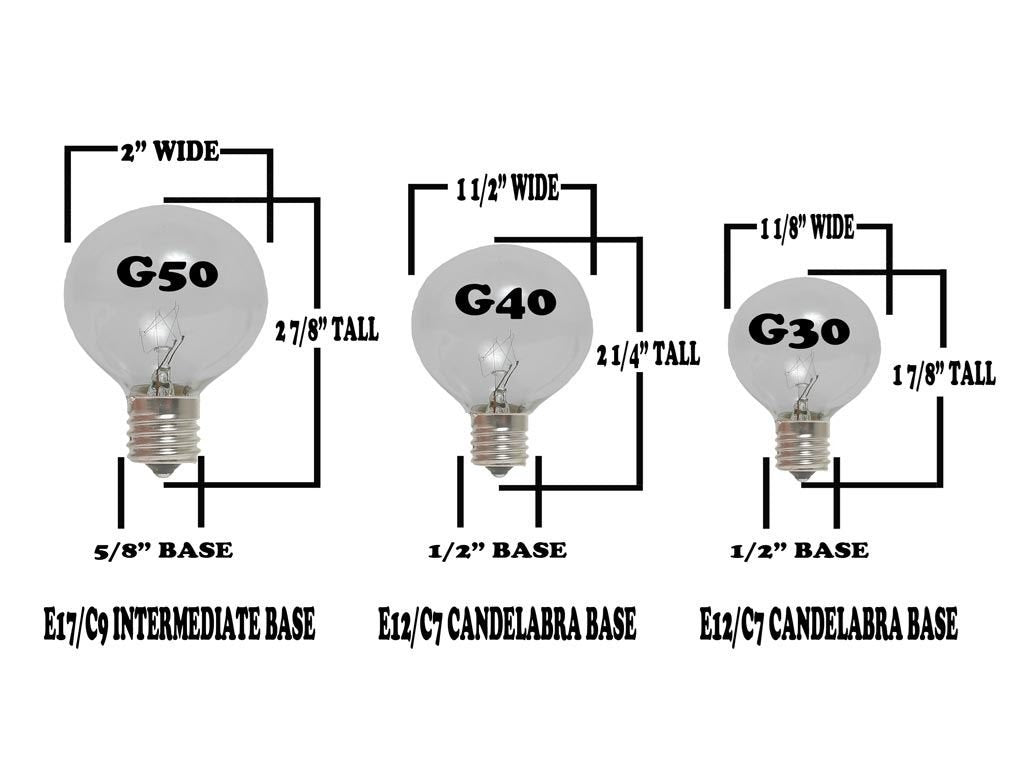 G50 Patio String Lights with 25 Frosted White Globe Bulbs - Wedding Outdoor String Lights - Market Bistro Café Hanging String Lights - Patio Garden