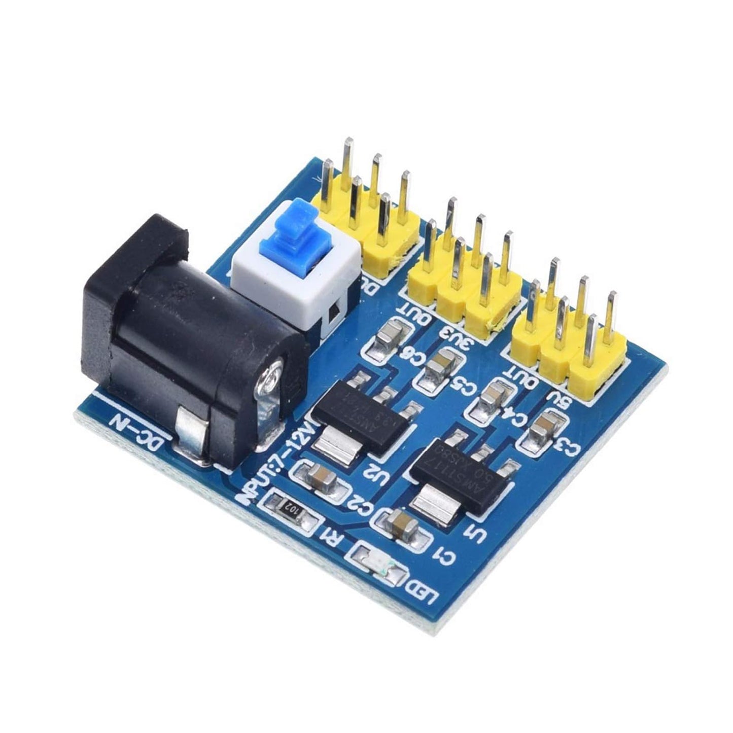 KEAcvise 5Pieces DC-DC Power Module, 12V to 3.3V/5V/12V Triple Output, 6V-12V Input, 800mA Max Current