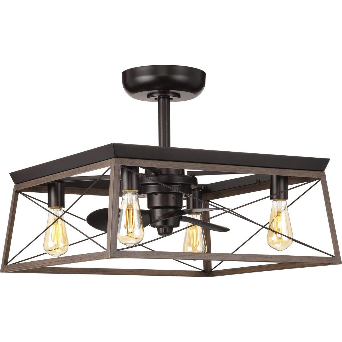 Progress Lighting Briarwood 22" Indoor Outdoor Ceiling Fan, Antique Bronze