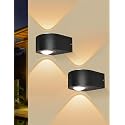 Outdoor Wall Lights 8W, 3000K 705 LM Modern Porch Light, Up Down Lights, Matte Black Waterproof Wall Sconce, Aluminum, Exterior Light Fixture Wall