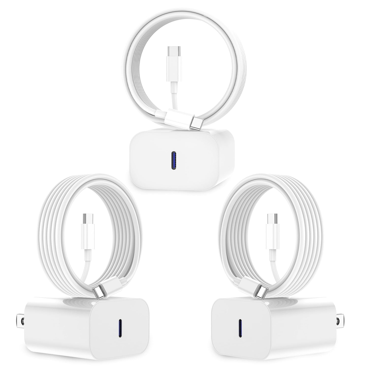 GREPHONE iPhone 15 Charger [MFi Certified] USB C Fast Charger 3 Pack 6FT Compatible With iPhone 15 Pro Max, iPad Pro, iPad Mini (White), ZYH-J03