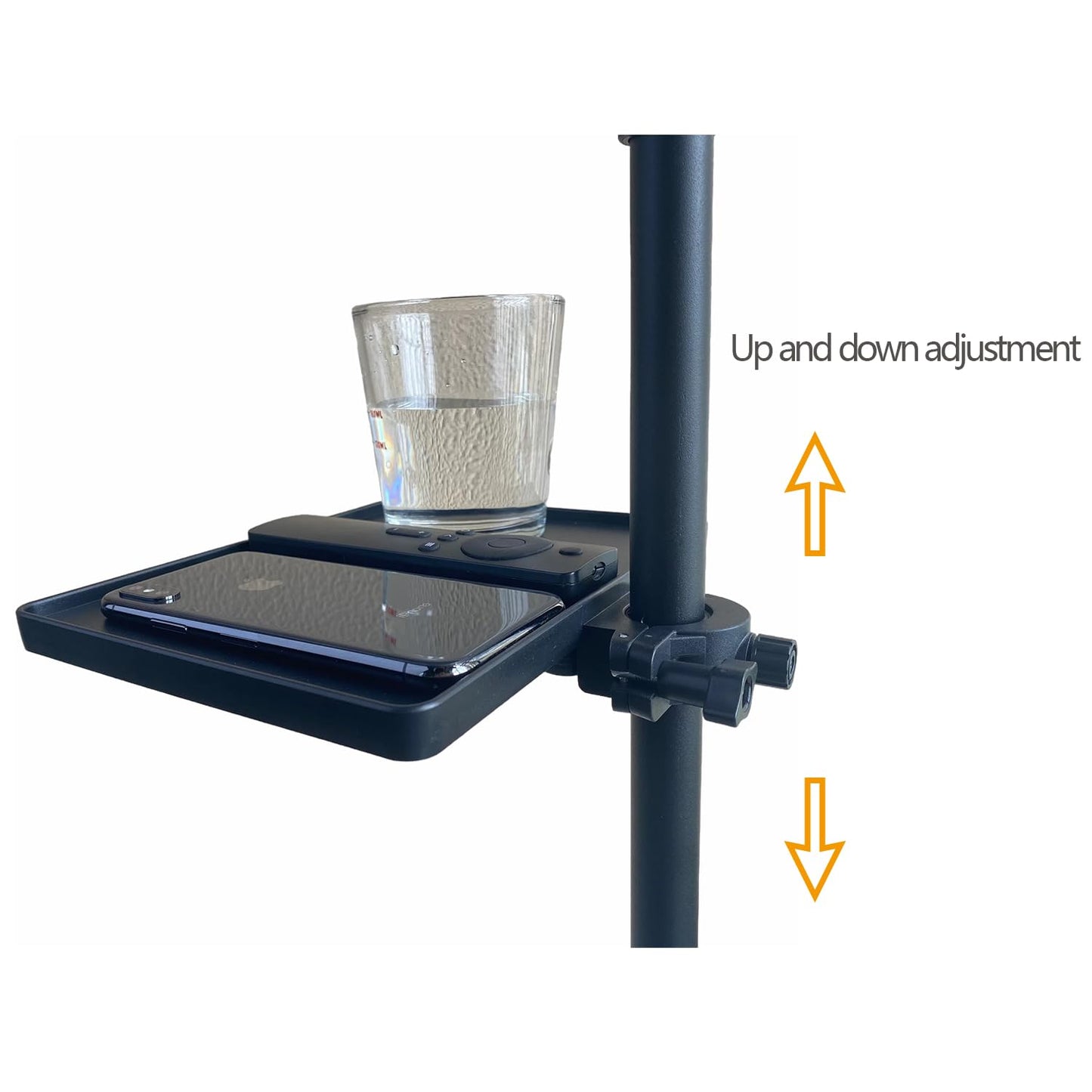Mic Stand Tray, Soporte Microfono, Tripod Clamp Shelf for Music Sheet, Streaming, Karaoke, Recording - Drum Accessories, Lash Organizer (Small- Not
