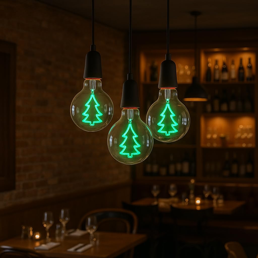 Festive Living LED Christmas Tree Decorative Green Filament Light Bulb