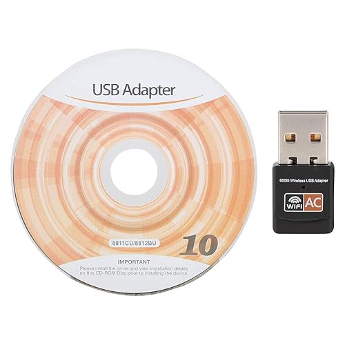 Band 802.11AC Card + CD, USB Internet Adapter Built-in PCB Antenna 100m / 109.4yd Desktop PC Connecter - 2.4G (150 Mbps) / 5G (433 Mbps)