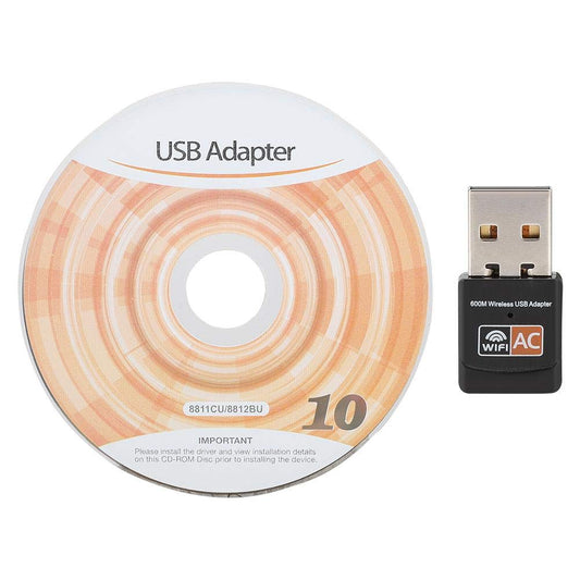 Band 802.11AC Card + CD, USB Internet Adapter Built-in PCB Antenna 100m / 109.4yd Desktop PC Connecter - 2.4G (150 Mbps) / 5G (433 Mbps)