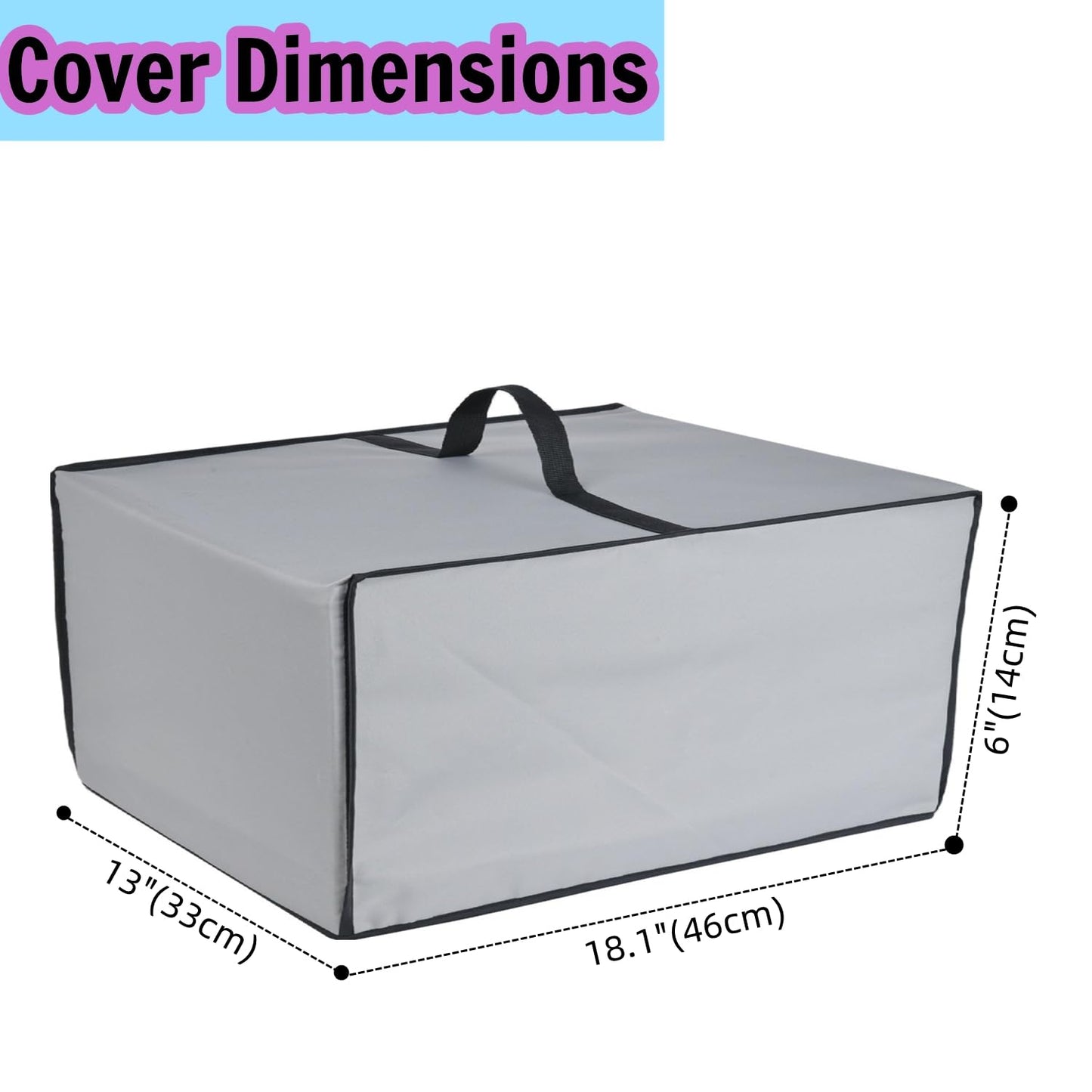 AF-WAN Heavy Duty Waterproof Double Layers Printer Dust Cover for HP DeskJet 2827e Wireless All-in-One Color Inkjet Printer (Silver Gray)