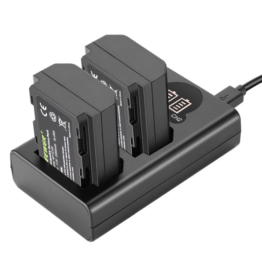 Neewer Replacement Battery and Charger Set for NP-FZ100, Compatible with Sony A7IV, A1, A9II, A7SIII, A7RIV, A7III, FX3, FX30, A9, A6700, ZV-E1