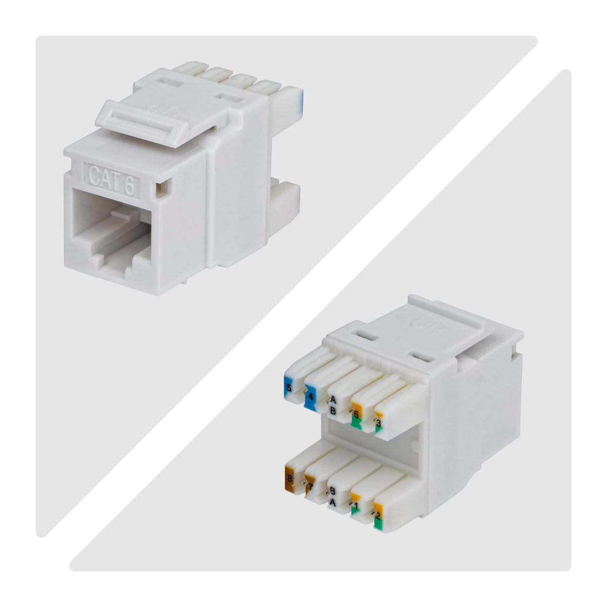 StarTech Cat6 Keystone Jack 24-Pack, UTP, 180 110 Punch Down, White