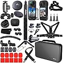 Husiway Accessory for Insta360 X5 Bundle Include: Magnetic Mount Carrying Case Silicone Case Bike Motorbike Mounts and Adhesive Pads for Insta 360 X5