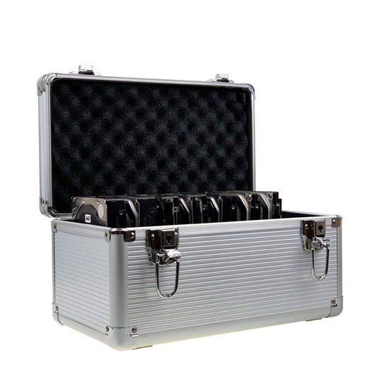 2.5" / 3.5" IDE SATA HDD Aluminum & EVA Protection Suitcase?Suitcase for 8 x 3.5 & 6 x 2.5 inch Hard Drive