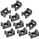 Helonge Cable Tie Mounting,100 Pcs Zip Tie Base,5 mm(M5) Screw Hole, 23x16x9(L*W*H) mm Cord Tie Mount Wire Tie Holder Fix Bottom Wire Management