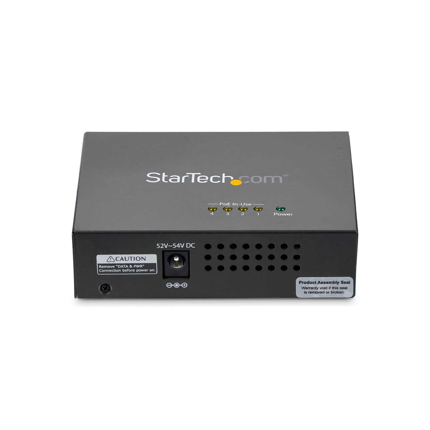 StarTech.com 4 Port Gigabit Midspan - PoE+ Injector - 802.3at and 802.3af - Wall-mountable Power over Ethernet Midspan , TAA (POEINJ4G)
