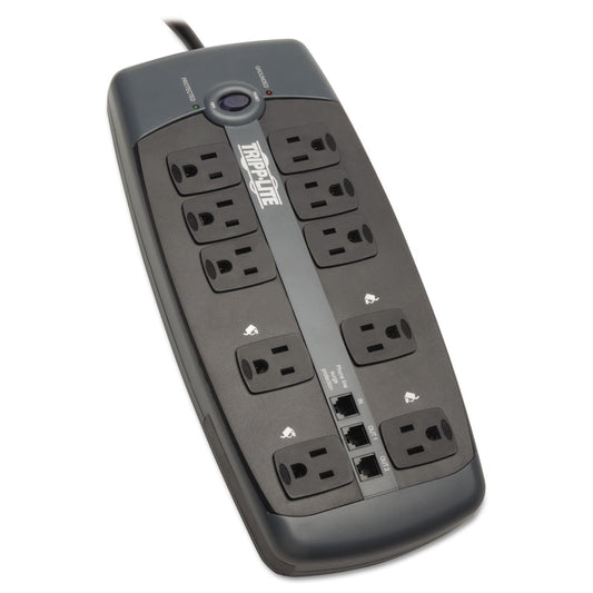 Tripp Lite TLP1008TEL 10-Outlet Surge Protector with Telephone Protection (Without Coaxial Protection)