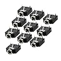 uxcell a12062600ux0366 10 Pcs 3 Pin PCB Mount Female 3.5mm Stereo Jack Socket Connector (Pack of 10)