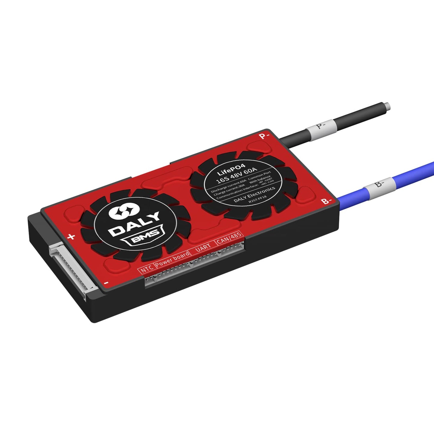 DALY Smart BMS 16S 48V LifePO4 PCB Protection Board with Balance Leads and Wireless Bluetooth Module for 16 Cells 48Volts Lithium Battery Pack(Smart…