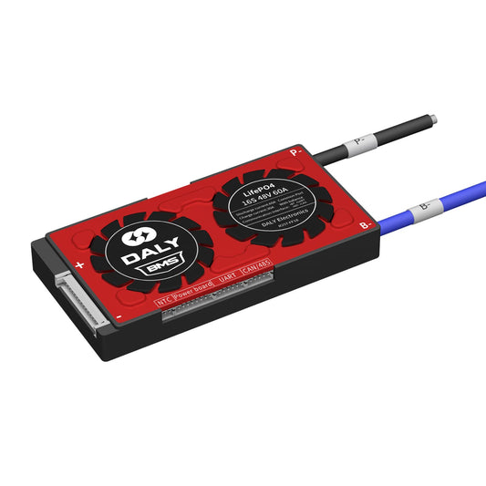 DALY Smart BMS 16S 48V LifePO4 PCB Protection Board with Balance Leads and Wireless Bluetooth Module for 16 Cells 48Volts Lithium Battery Pack(Smart…
