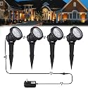COVOART Outdoor lights Outdoor Landscape Lighting 12W Outdoor Spot Lights with Transformer for Yard Garden House Lawn Tree Flags Warm White LED