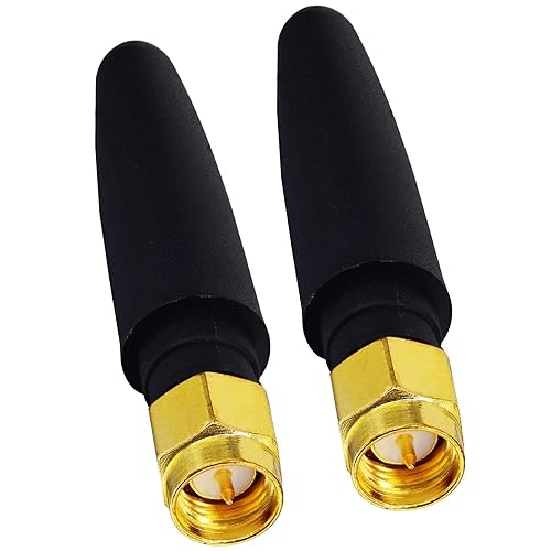 BOOBRIE 2-Pack 2.4GHz Mini WiFi Antenna 2dBi FPV Antenna Omni Directional SMA Male Omni-Directional Small PC WiFi Bluetooth Antenna Aerial Signal