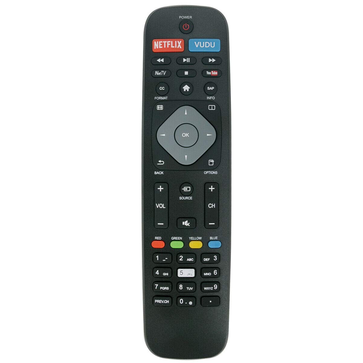 New Remote Control Replacement for Philips TV 65PFL6902/F7 50PFL4901/F7 65PFL5602/F7 55PFL5402