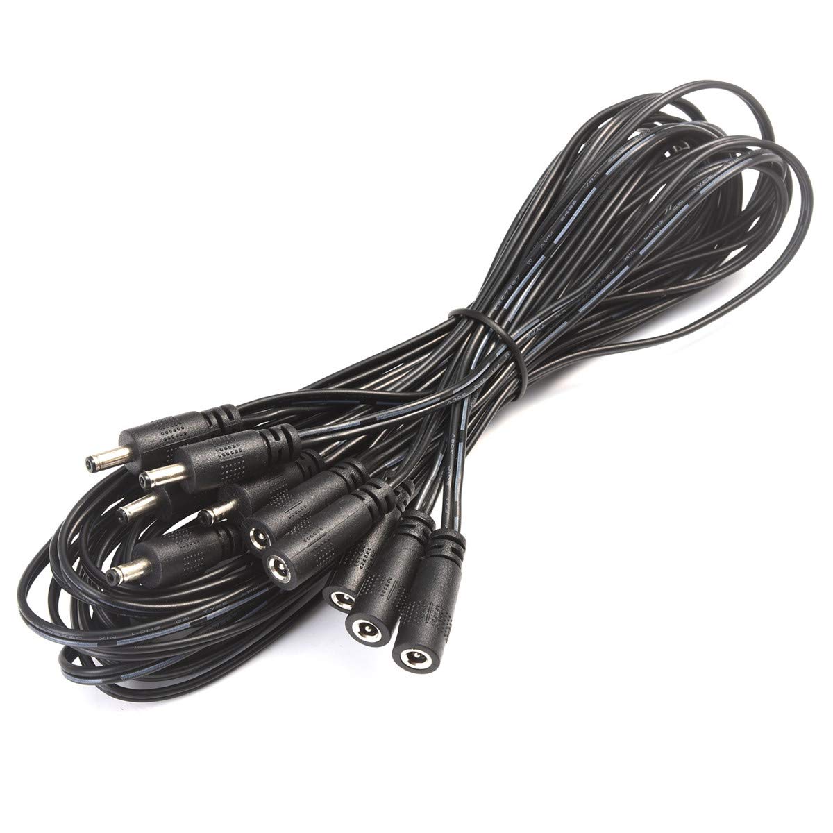 Lvyinyin Extension Cable for Under Cabinet Lighting Dimmable LED Puck Lights Linkable Strip Kit DC 12V 5ft 35-135 DC Connector (#35-135, 5 Packs