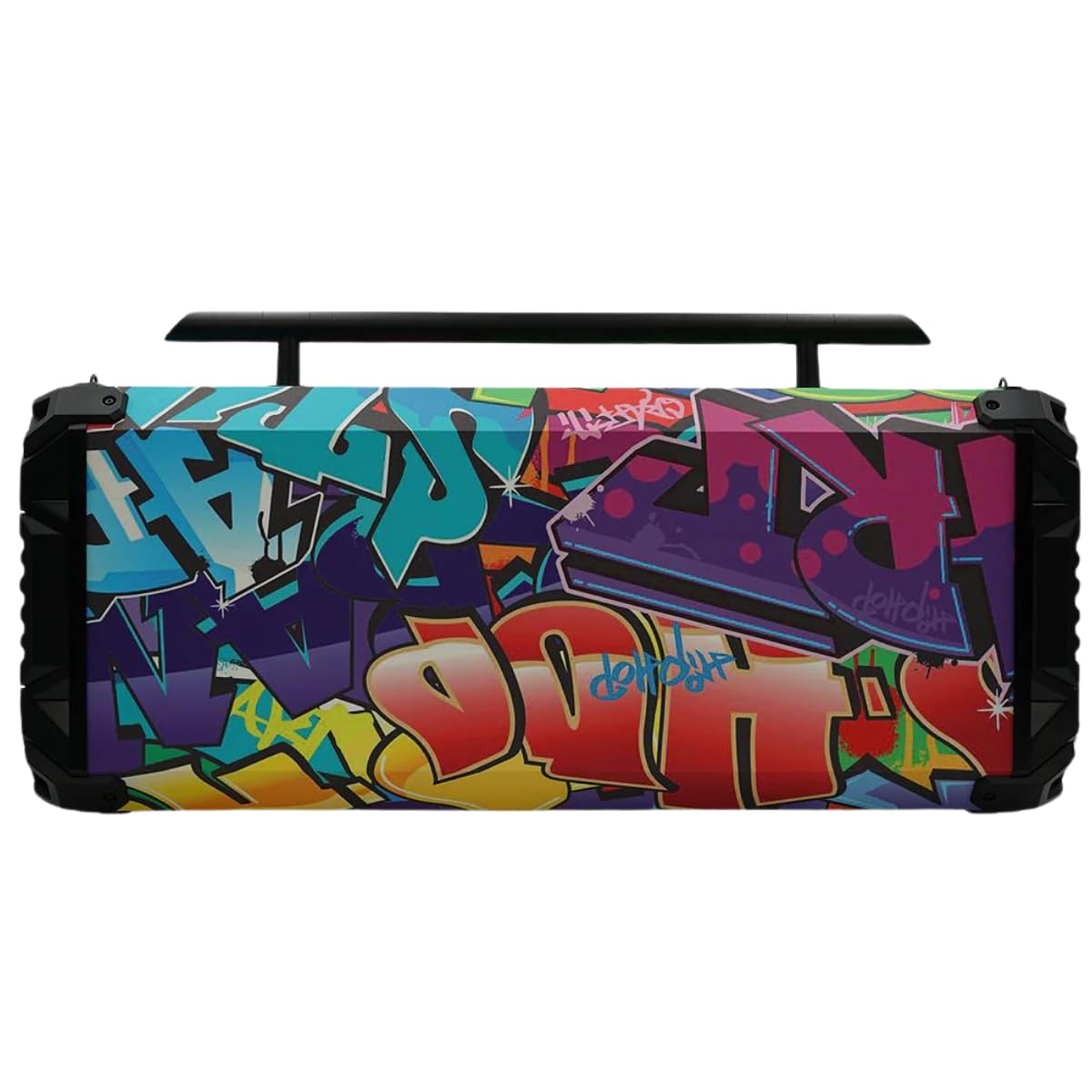 Bumpboxx Bluetooth Portable Speaker Boombox Flare8 Pro NYC Graffiti | Retro Boombox with Bluetooth Speaker | Rechargeable Lithium Battery | Includes 2
