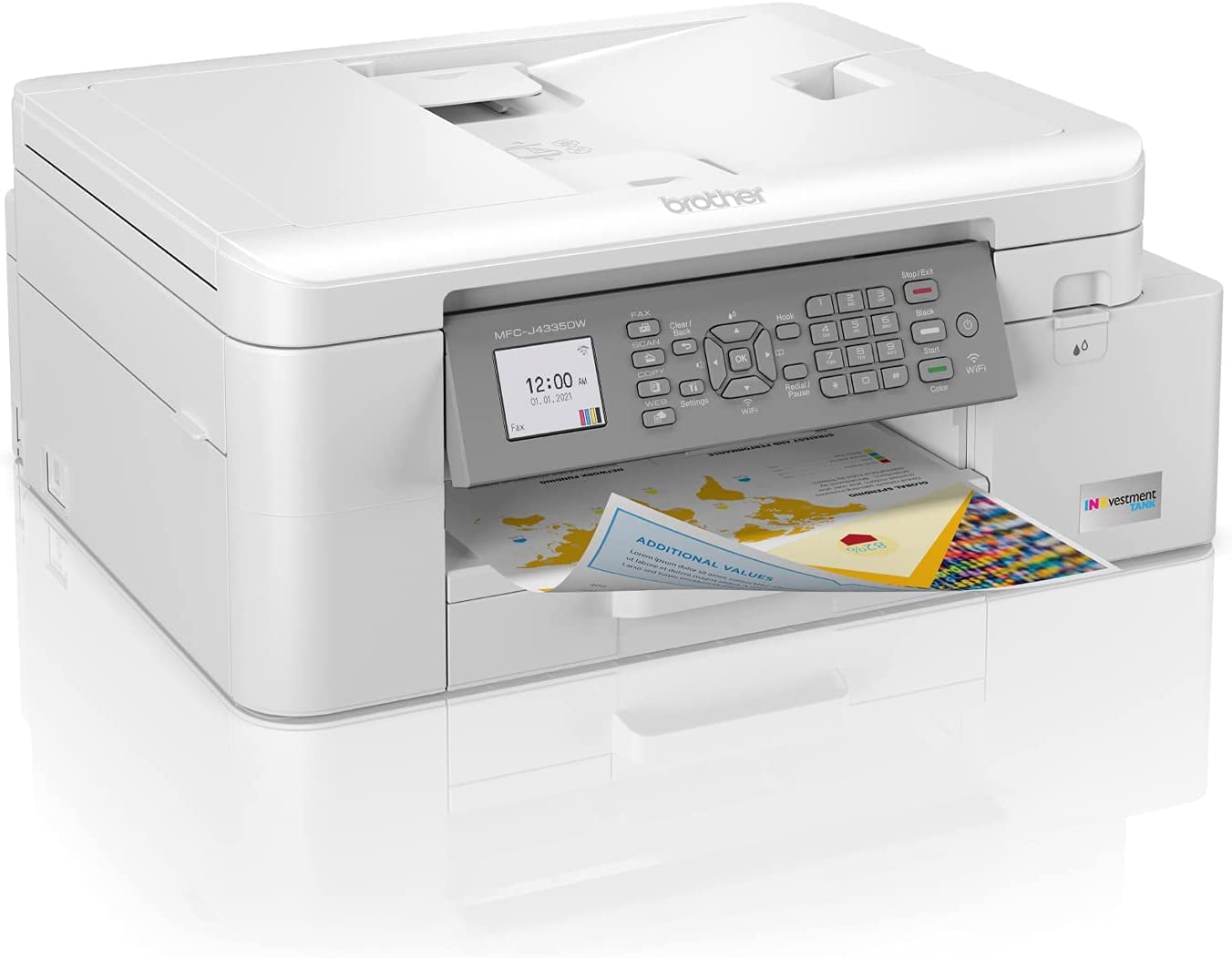 Brother MFC-J4335DW INKvestment Tank All-in-One Printer with Duplex and Wireless Printing Plus Up to 1-Year of Ink in-Box (Renewed Premium)