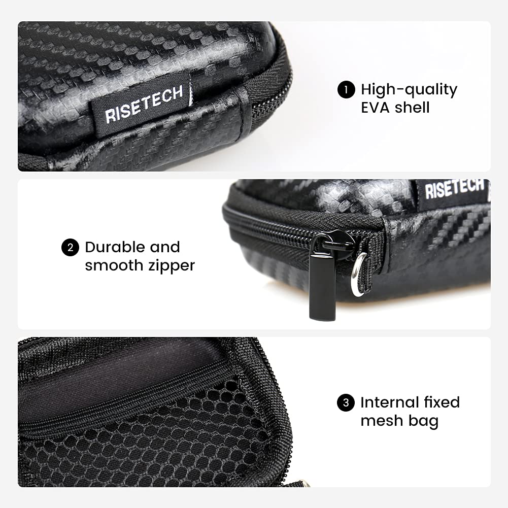 Earbud Case Holder Earphone Case Hard EVA Headphone Storage Bag Small Zipper Pouch Compatible with Wired Earbuds, JBL Vibe Beam, Tune 230NC TWS, TAGRY